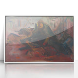 Expressionist Hunting Scene – Bold Abstract Boar Hunt Canvas Art