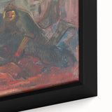 Expressionist Hunting Scene – Bold Abstract Boar Hunt Canvas Art