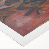 Expressionist Hunting Scene – Bold Abstract Boar Hunt Canvas Art