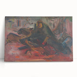 Expressionist Hunting Scene – Bold Abstract Boar Hunt Canvas Art