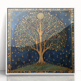 Framed wall art featuring a vibrant floral design with multicolored flowers and botanical leaves on a white background, perfect for home decor.