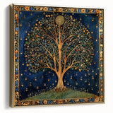 Framed wall art featuring an elegant design of flowers and botanical leaves in silver and gold tones, perfect for modern home decor.