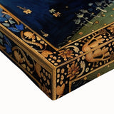 Close-up of vibrant floral and botanical wall art on stretched canvas, showcasing intricate details of colorful flowers and green leaves, ideal for home decor.