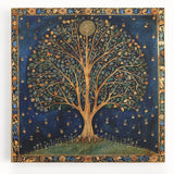 Vibrant stretched canvas wall art showcasing a floral and botanical design with colorful flowers and lush green leaves, perfect for home decor enhancement.