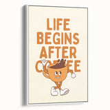 Vintage poster art of colorful fruits on a black background, framed canvas, ideal for living room decor.