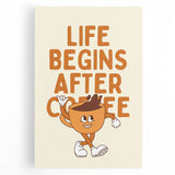 Black and white stretched canvas featuring a minimalist design of various kitchen utensils, ideal for kitchen wall art.