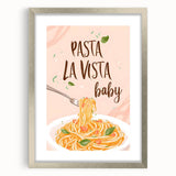 Textured abstract art print in muted earth tones, framed with a silver mat, ideal for bedroom decor.