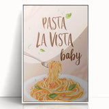 Art deco poster featuring a monochrome food-inspired design on a framed acrylic, ideal for modern kitchen decor.