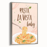 Landscape art painting featuring a colorful vintage poster design on a black background.