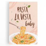 Large black and white canvas featuring a stylized coffee cup and saucer, ideal for kitchen wall art.