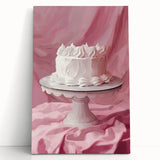 Black and white photo of assorted pastries on a stretched canvas, ideal for kitchen wall art.