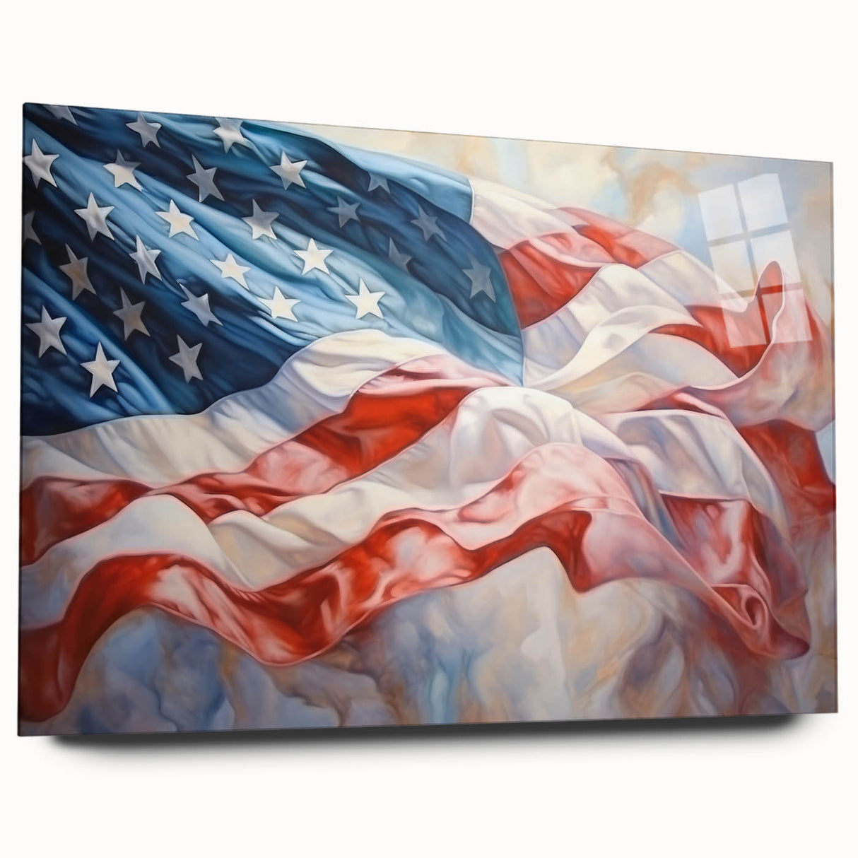 Waving American Flag - Independence Day Wall Art for Patriotic Decor