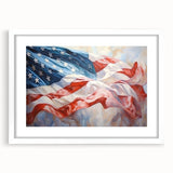 Waving American Flag - Independence Day Wall Art for Patriotic Decor