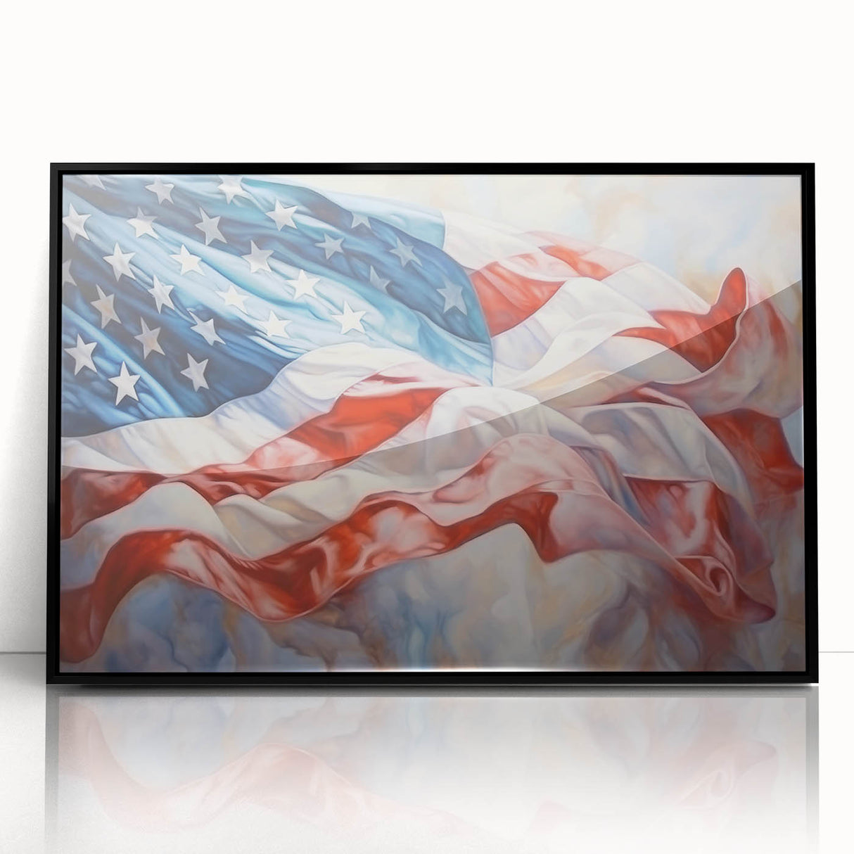 Waving American Flag - Independence Day Wall Art for Patriotic Decor