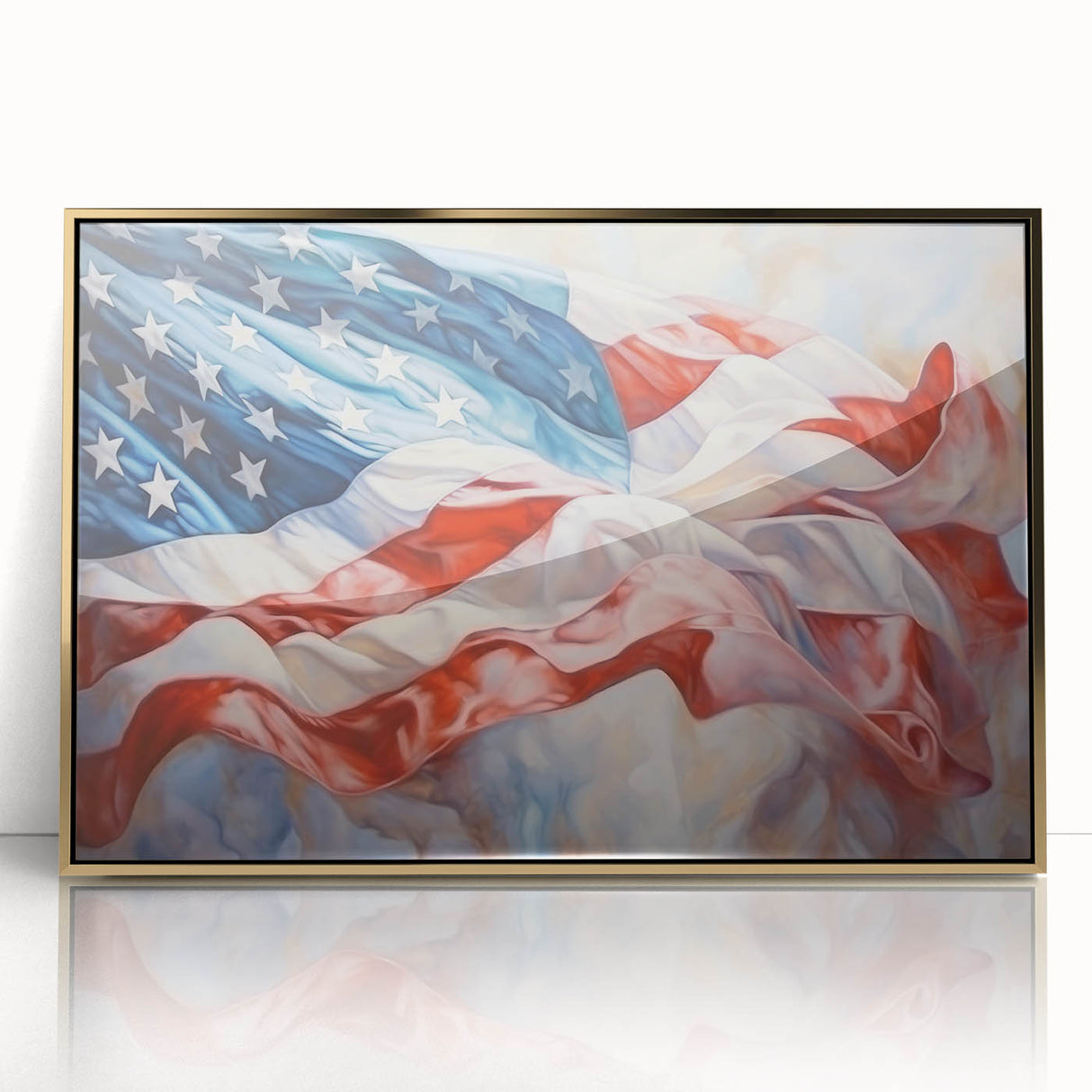 Waving American Flag - Independence Day Wall Art for Patriotic Decor