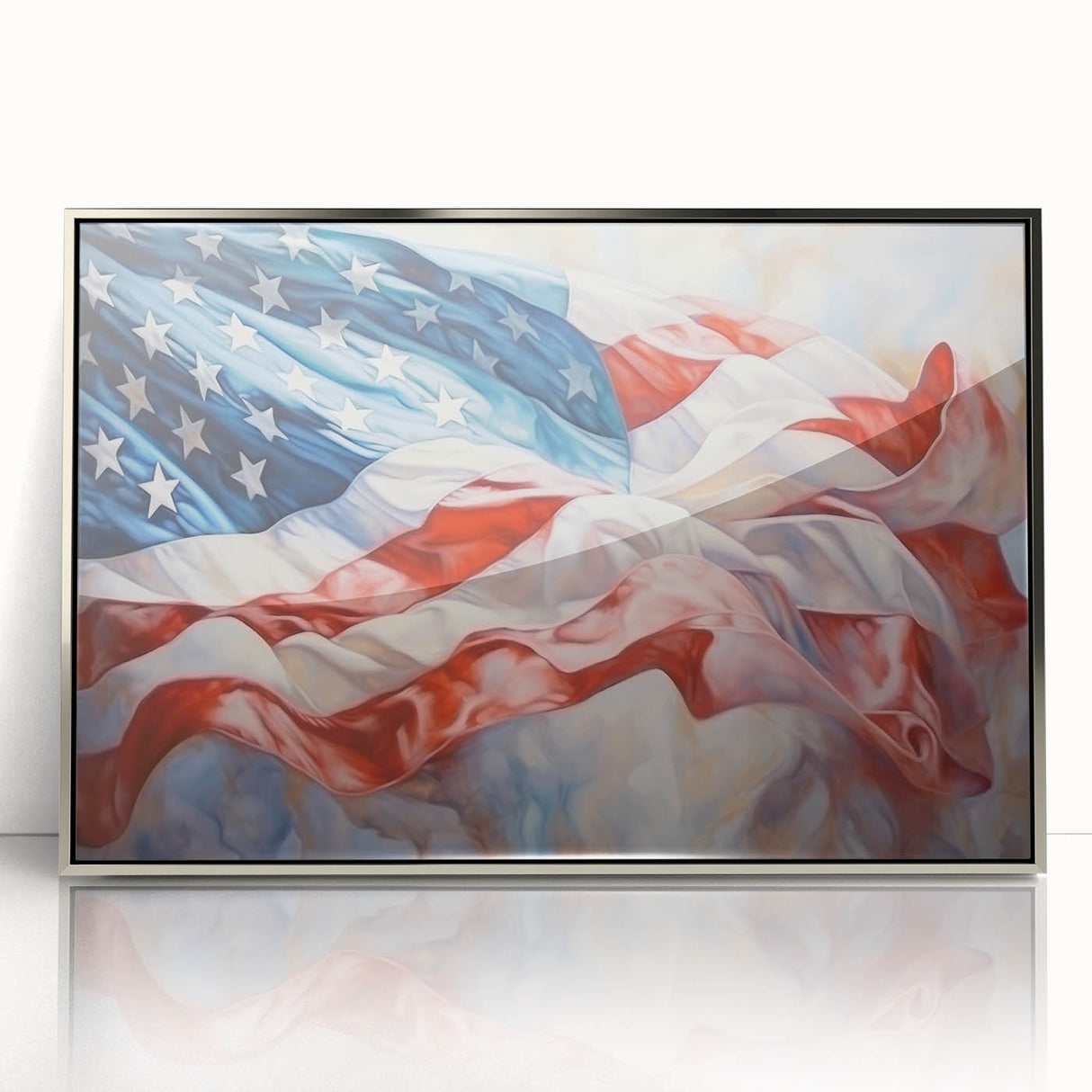 Waving American Flag - Independence Day Wall Art for Patriotic Decor