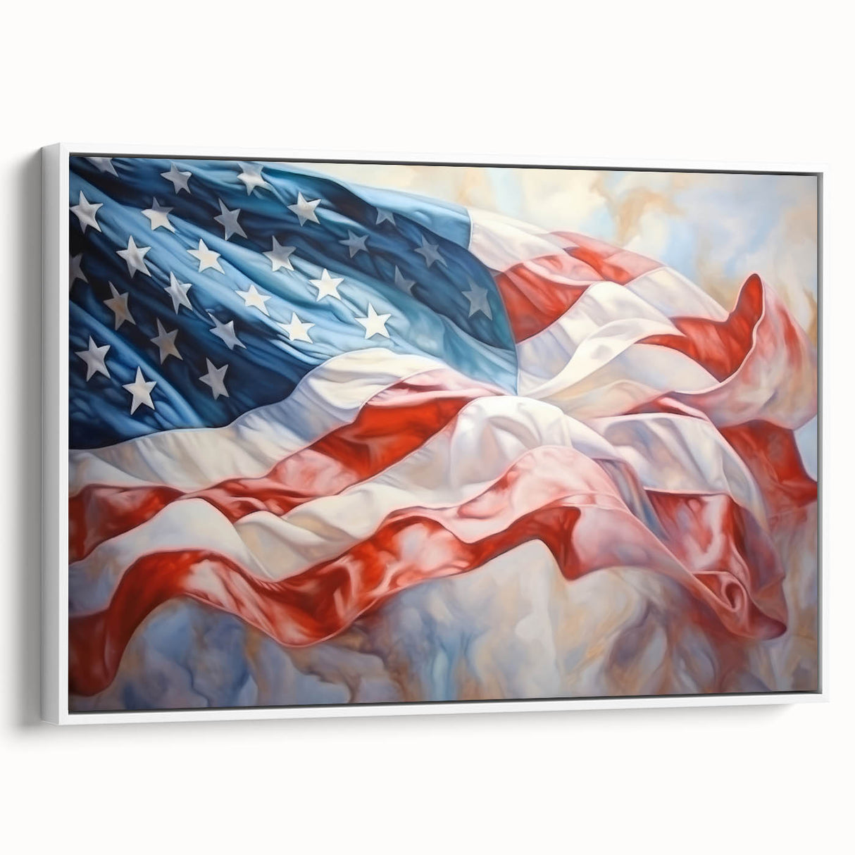 Waving American Flag - Independence Day Wall Art for Patriotic Decor