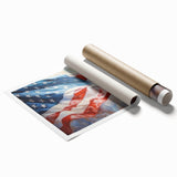 Waving American Flag - Independence Day Wall Art for Patriotic Decor