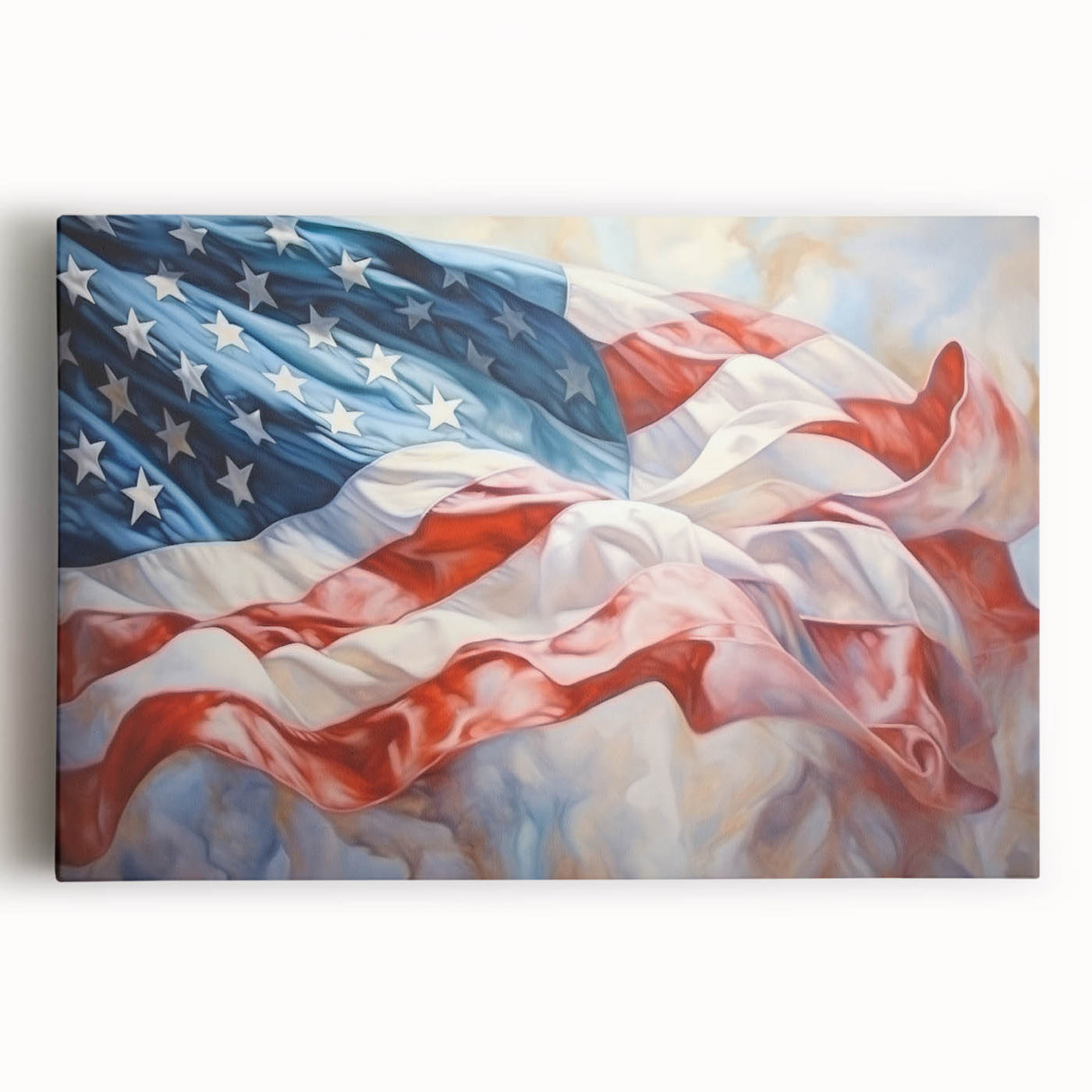 Waving American Flag - Independence Day Wall Art for Patriotic Decor