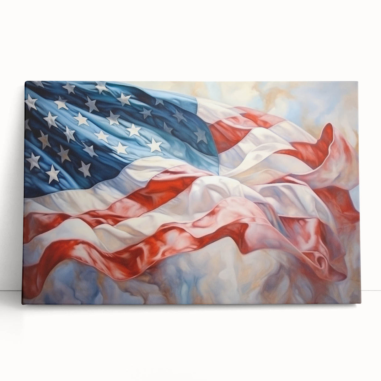 Waving American Flag - Independence Day Wall Art for Patriotic Decor