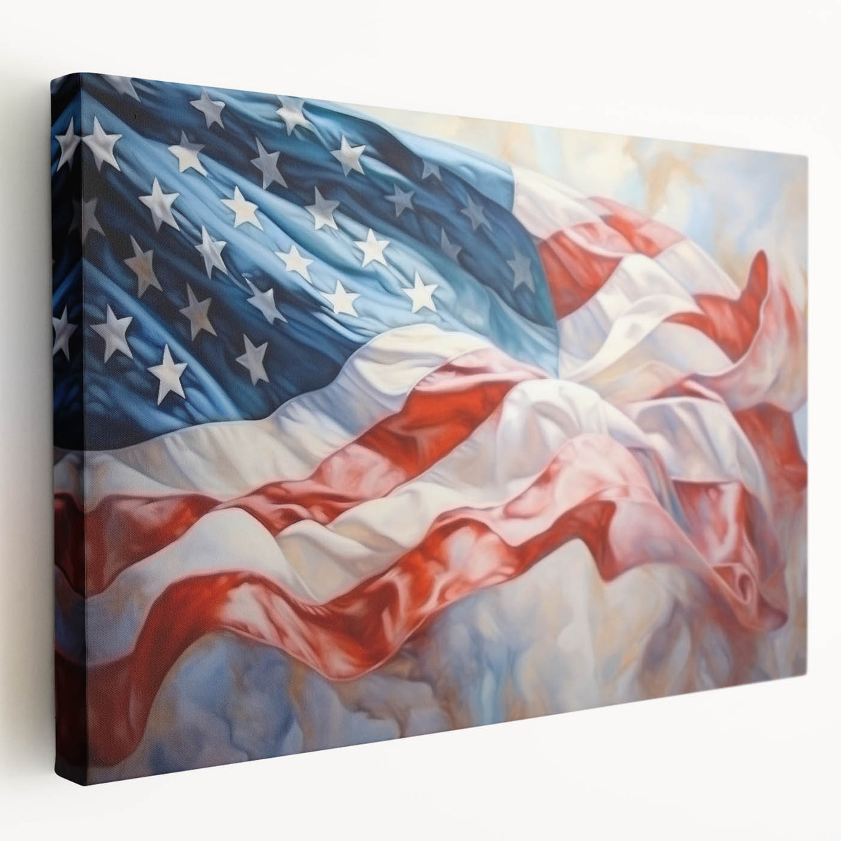 Waving American Flag - Independence Day Wall Art for Patriotic Decor