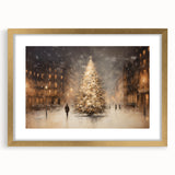 Glowing Christmas Tree in the City – Christmas Wall Hangings