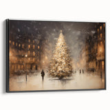 Glowing Christmas Tree in the City – Christmas Wall Hangings