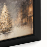 Glowing Christmas Tree in the City – Christmas Wall Hangings