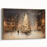 Glowing Christmas Tree in the City – Christmas Wall Hangings