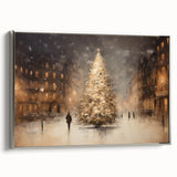 Glowing Christmas Tree in the City – Christmas Wall Hangings