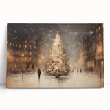 Glowing Christmas Tree in the City – Christmas Wall Hangings