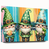 St. Patrick’s Day Gnome Trio - Irish Leprechaun Wall Art