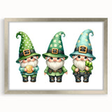 St. Patrick’s Day Gnome Trio - Irish Leprechaun Wall Art
