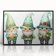 St. Patrick’s Day Gnome Trio - Irish Leprechaun Wall Art