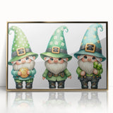 St. Patrick’s Day Gnome Trio - Irish Leprechaun Wall Art