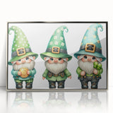 St. Patrick’s Day Gnome Trio - Irish Leprechaun Wall Art