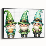 St. Patrick’s Day Gnome Trio - Irish Leprechaun Wall Art