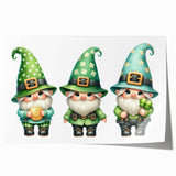 St. Patrick’s Day Gnome Trio - Irish Leprechaun Wall Art