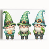 St. Patrick’s Day Gnome Trio - Irish Leprechaun Wall Art