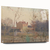 Autumn at the Edge of a City - Tranquil Landscape by László Mednyánszky