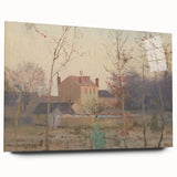 Autumn at the Edge of a City - Tranquil Landscape by László Mednyánszky