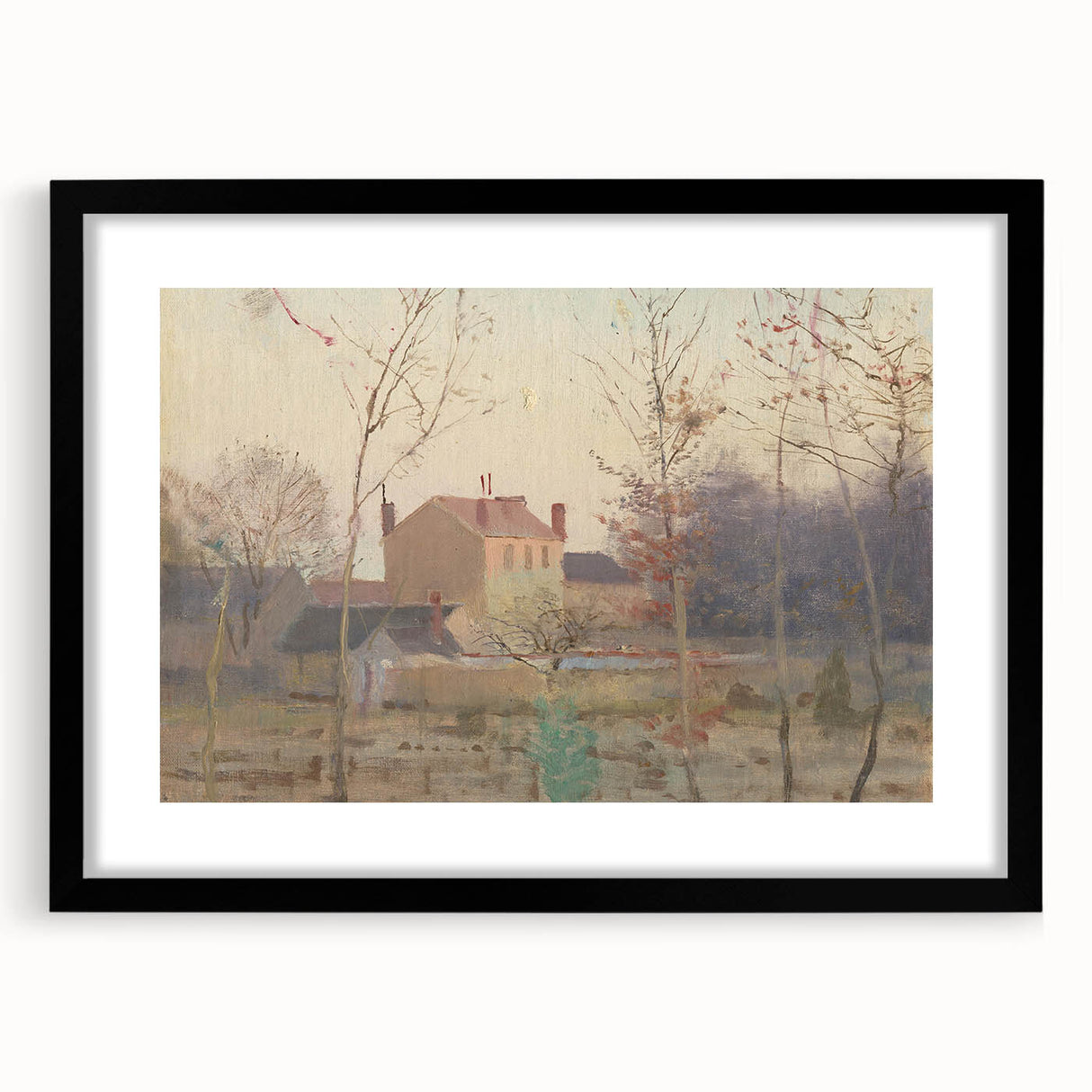 Autumn at the Edge of a City - Tranquil Landscape by László Mednyánszky