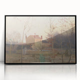 Autumn at the Edge of a City - Tranquil Landscape by László Mednyánszky