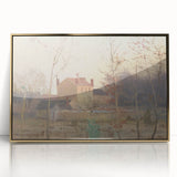 Autumn at the Edge of a City - Tranquil Landscape by László Mednyánszky