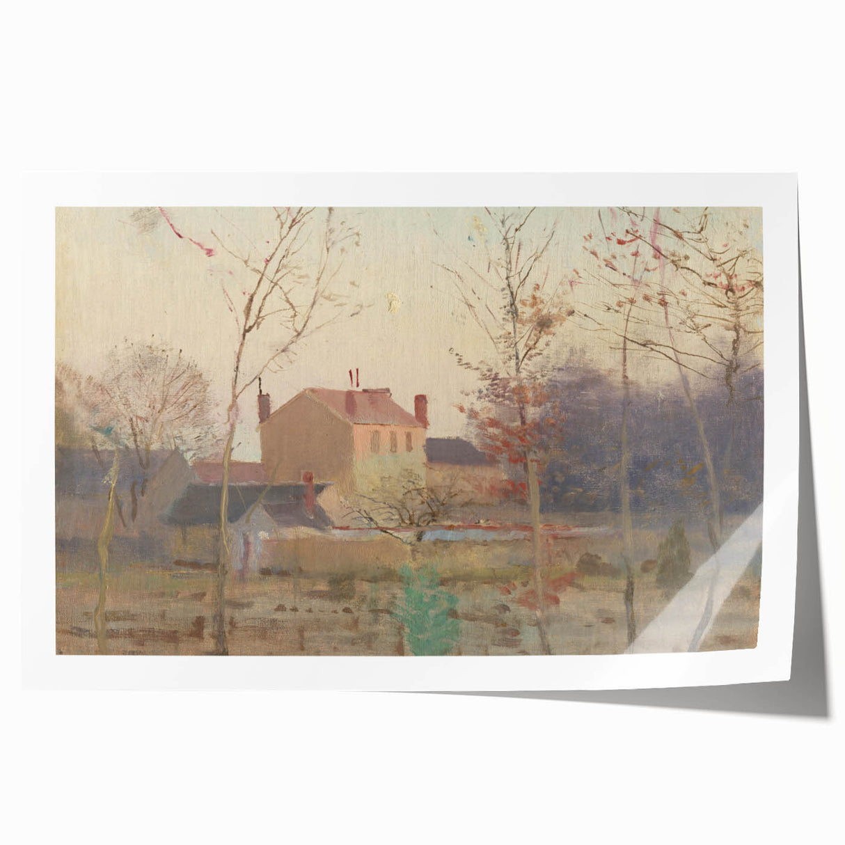 Autumn at the Edge of a City - Tranquil Landscape by László Mednyánszky