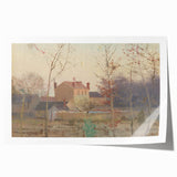 Autumn at the Edge of a City - Tranquil Landscape by László Mednyánszky