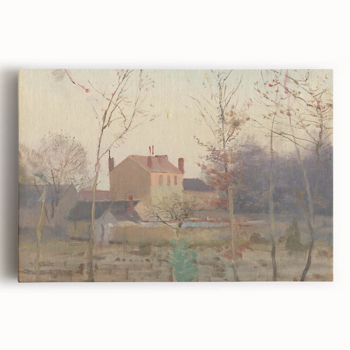 Autumn at the Edge of a City - Tranquil Landscape by László Mednyánszky