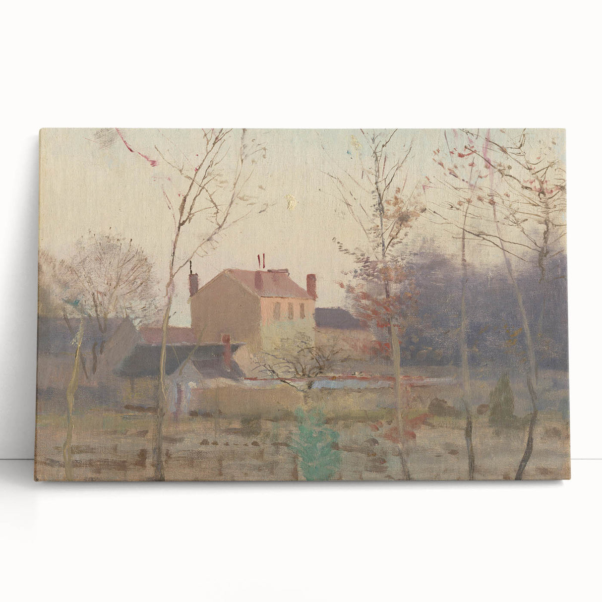 Autumn at the Edge of a City - Tranquil Landscape by László Mednyánszky