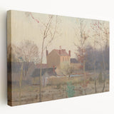 Autumn at the Edge of a City - Tranquil Landscape by László Mednyánszky