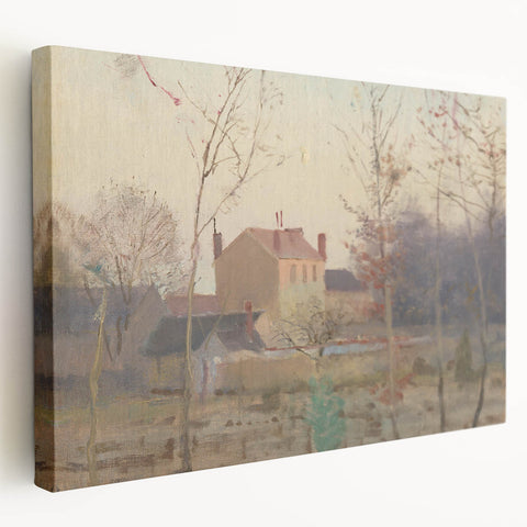 Autumn at the Edge of a City - Tranquil Landscape by László Mednyánszky